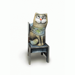 Кот на стуле KN 00-121 из керамики оптом