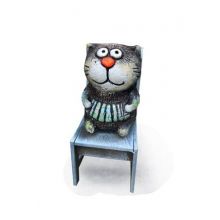 Кот с гармонью на стуле KN 00-90