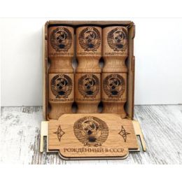 Набор деревянных рюмок СССР