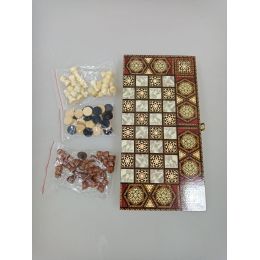 3 в 1 (шахматы, шашки, нарды) цветная 34*17*4