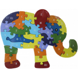 Алфавит-пазл "Слон"
