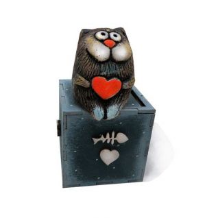 Копилка малая "Кот с сердцем" KР 00-06 из керамики оптом