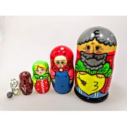 Матрешка "Репка" 6 мест 16см Матрешка "Репка" 6 мест 16см