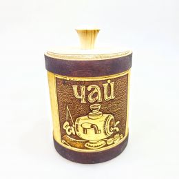 Туес берестяной Самовар Чай d10