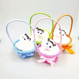 Котенок в цветной корзинке 20*12 Котенок в цветной корзинке 20*12