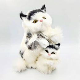 Кошка с котёнком 20*13