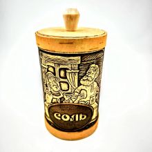 Туес Дед с бабкой в кокошниках Соль d11 Туес Дед с бабкой в кокошниках Соль d11