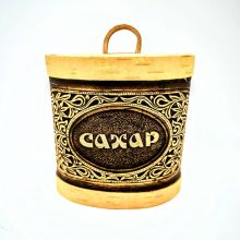 Туес Овал Узор чаепитие Сахар d13*8 Туес Овал Узор чаепитие Сахар d13*8