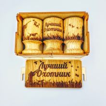 Набор деревянных рюмок (м) Лучший охотник