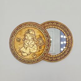 Зеркало Круглое Девочка с щенком