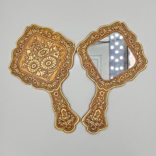 Зеркало Квадратное с ручкой Ромашки оптом