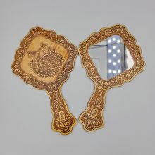 Зеркало Квадратное с ручкой Корзинка с цветами и бабочкой