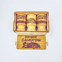 Набор деревянных рюмок (м) Домашний самогон