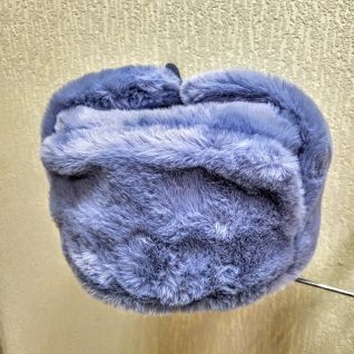 Шапка - Ушанка Сине - Серый оптом